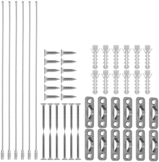 Kippsicherung für Regale, Kommoden und Schränke, 6 Pack, zum Schrauben, einfach zu aktivieren/deaktivieren, aus Metall, für Kleinkinder, Haustiere, Set mit Befestigungsmitteln, Kippschutz für Möbel