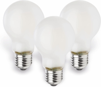 Müller-Licht Retro-LED Birnenform ersetzt 40 W, Glas, E27, 4 W, Silber, 6 x 6 x 10.6 cm, 3 Einheiten, 400289_Set