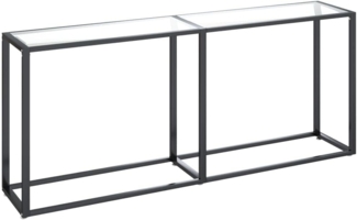 vidaXL Konsolentisch Transparent 180x35x75,5 cm Hartglas 331682