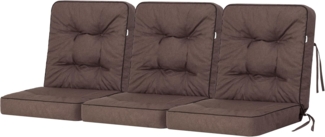 Bjird Bankauflage Venus 50 cm, 60 cm, 100 cm, 120 cm, 150 cm, 180 cm, (3 St), für Gartenbank und Hollywoodschaukel