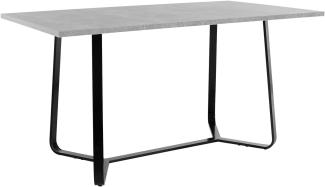 Esstisch >TALEA< (BxHxT: 140x76x90 cm) in grau - 140x76x90cm (BxHxT)
