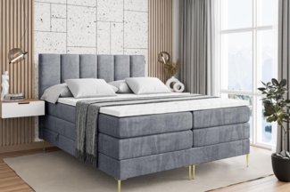 ALTDECOR Boxspringbett BOXI1-F KING (Multipocket-Matratze H4, H3 Matratze Bonellfederung, Topper, Kopfteil)