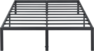 Olee sleep 45cm Stabiler Stahlbett / Stahl-Lattenrost / Anti-Rutsch-Unterstützung / Matratzenunterbau / Metallbett / Bettrahmen / Bett / 90x200 cm / Twin / Schwarz / Metall