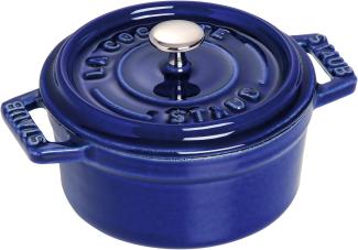 Staub La Cocotte Mini Cocotte 10 cm, rund, Dunkelblau, Gusseisen