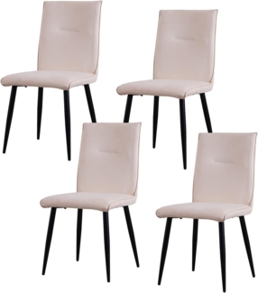 HTI-Living Salinas Esszimmerstuhl 4er Set Creme