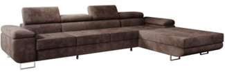 Luxusbetten24 Schlafsofa Designer Sofa Calvera Maxi, in Cord mit Schlaf- und Klappfunktion