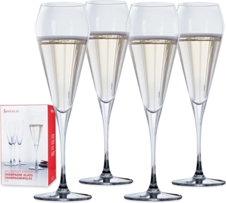 Spiegelau & Nachtmann 4-teiliges Champagnerglas-Set, Kristallglas, 240 ml, Willsberger Anniversary, 1416175