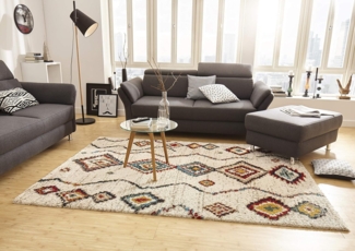 HANSE Home Hochflor-Teppich Geometric, rechteckig, Höhe: 30 mm, Shaggy, Flokati, Boho Design, Weich, Flauschig, Geometrisches Muster