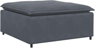 vidaXL Modulares Sofa Fußhocker-Modul Dunkelgrau 100x100x48 cm 4104490