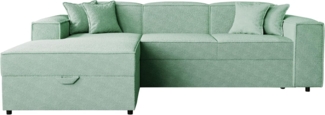 Ecksofa Sokoz L Boucle (Farbe: Coral 55, Seite: Links)