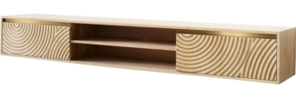 Lowboard Budaya 200 cm Mango Natur 2 Türen schwebend