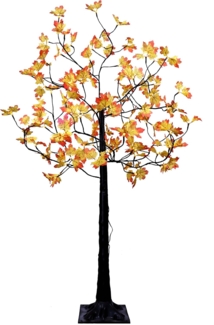 Gartenpirat LED Baum LED-Leuchtbaum 150 cm hoch mit Ahorn-Blätter 120 LED warmweiß