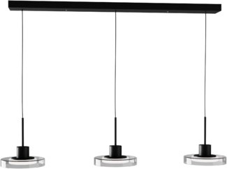 Liadomo LED Pendelleuchte Volos, dimmbar, LED fest integriert, Warmweiß, Neutralweiß, Tageslichtweiß, aus Glas, Fernbedienung inkl, Nachtlicht, Timerfunktion