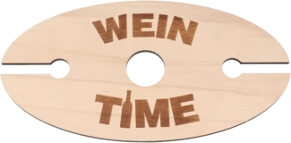 Spruchreif® Weinflaschenhalter Weinglashalter aus Holz, Holz Weinständer, Geschenkidee Holz