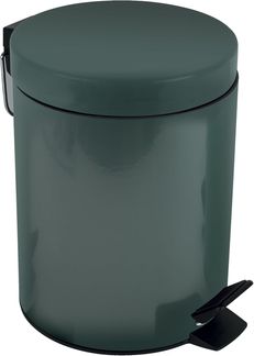 Spirella Kosmetikeimer "Sydney Dunkelgrün" Mülleimer Treteimer Abfalleimer - 5 Liter – mit herausnehmbaren Inneneimer