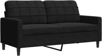 vidaXL 2-Sitzer-Sofa Schwarz 140 cm Samt 4007629