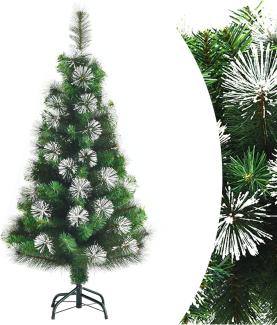 COSTWAY 120cm Künstlicher Weihnachtsbaum mit Schnee, Verschneiter Fichte Kunstbaum mit 160 Zweigen Metallst?nder, Kiefer Scharnier-Baum Tannenbaum Christbaum für zuhause, Büro