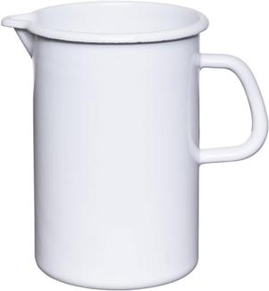 RIESS 2176-033 Emaillekrug 2 L, Weiß, H 19 cm / Emaille Krug