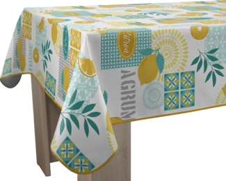 Le linge de Jules Tischdecke, schmutzabweisend, Zitrone, rechteckig, 150x200 cm, Gelb
