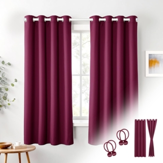 Cozyor Verdunkelungsvorhang 2er-Set inkl. 2 Magnethalter, thermoisolierend, Gardinen blickdicht (2 St), Ösen, verdunkelnd, Mikrofaser Polyester, Gardinen Thermo Vorhang 175x135 Wohnzimmer, Schlafzimmer, Kinderzimmer