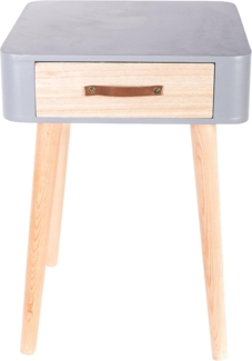 HOME DECO FACTORY Skandinavischer Nachttisch, Grau
