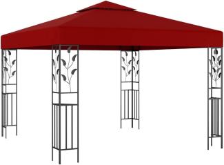 vidaXL Pavillon 3x3 m Weinrot 47947