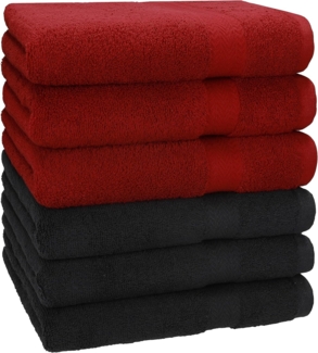 Betz Handtücher 6 Stück Handtuch Set 50 x 100 cm Premium Farbe rubinrot/Graphit Grau, 100% Baumwolle (Set, 6-St)