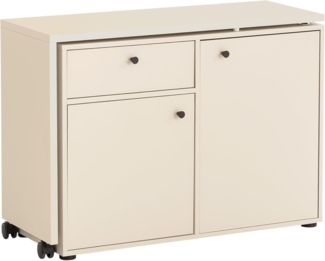 Schildmeyer Kommode und Schreibtisch Lovund 701950, cremebeige, 104,6 x 39 x 75,3 cm