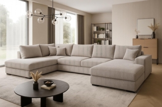A&J MöbelLand GmbH Ecksofa VIENA mit Schlaffunktion, Bonellfederkern und Bettkasten, Viele Varianten zur Auswahl – wählen Sie Farbe!, TOP ANGEBOT!