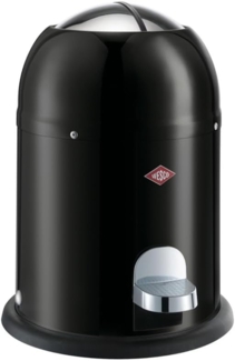 Wesco Mini Master Kosmetik-Treteimer, Abfalleimer, Mülleimer, Kosmetikeimer, Stahlblech, Schwarz, 6 L, 180112-62