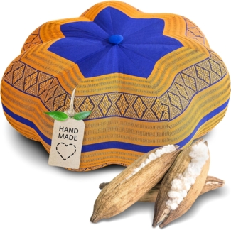 livasia Meditationskissen Zafukissen Stern groß, vegan und handgefertigt, Ø 40x20cm, Kapok