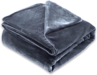Sweetnight Flauschige Kuscheldecke weich warm Grau XL Fleecedecke als Sofaüberwurf Wohnzimmerdecke Sofadecke Couchdecke für Innen und Außenbereich Tagesdecke Wohndecke 230x270 cm