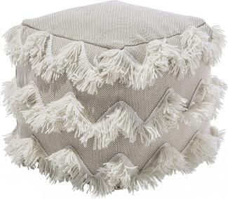 Pouf beige 44 x 45 cm NASHIK