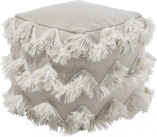 Pouf beige 44x45 cm NASHIK