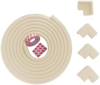 Kantenschutz Schaumstoff von Fairy Baby | Kantenschutz Eckenschutz | Kantenschutz Kinder Schwarz, Grau, Sahne, Braun | für Tische, Platten, Kommode (4M, Grau)