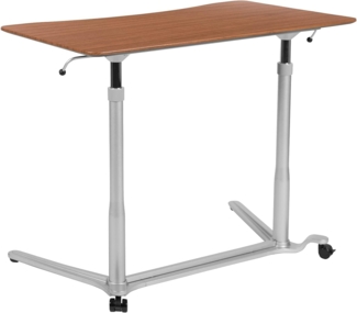 Flash Furniture Sit-Down, Stand-Up Cherry Computer Ergonomic Desk with 37. 375" W Top (Adjustable Range 29" - 40. 75") One Size - NAN-IP-6-1-CH-GG