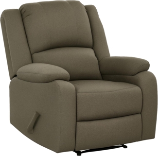 HOMCOM Relaxsessel mit Liegefunktion, Liegesessel bis 150 kg Belastbar (Fernsehsessel, 1-St, Ruhesessel), für Wohnzimmer, Schlafzimmer, Braun