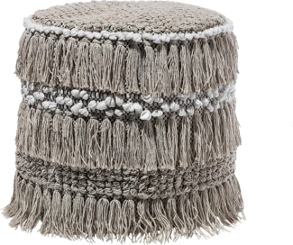 Pouf beige ⌀ 44 cm NOIDA