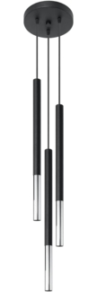 SOLLUX SL. 0887 Pendelleuchte MOZAIKA 3P schwarz/Chrom L: 200, B: 200, H: 900, G9/40W, dimmbar