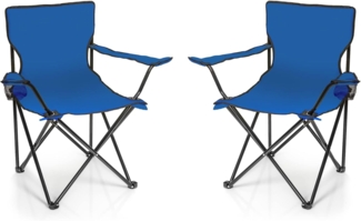 BigDean Campingstuhl 2x Faltstuhl Campingstuhl Anglerstuhl Getränkehalter Klappstuhl