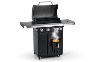 LANDMANN Gasgrill FRYTON 4.1 cooK mit Heißluftfritteuse