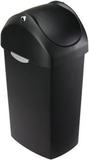 simplehuman 60 Liter, Schwingdeckel Abfalleimer, schwarz, 5 Jahre