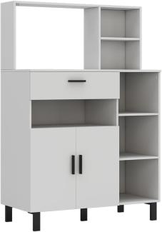 Oskar-Store Buffetschrank Emanuel 90 x 40 cm, Weiß, Esszimmerschrank, modern