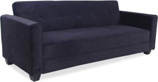 Menzzo Clayton Samtsofa schwarz 200