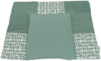 ULLENBOOM ® Wickelauflage 85x75 cm, Grün (Made in EU) - Wickelunterlage Waschbar und für Unterwegs geeignet, Bezug: 100% OEKO TEX Baumwolle, Wickeltischauflage 75x85