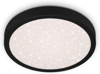 Di-Ka LED Deckenleuchte Runa schwarz mit Sternencover Metallrahmen schwarz