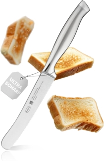 RÖSLE Frühstücksmesser Basic Line, Hochwertiges Buttermesser oder Brotzeitmesser zum Schneiden und Bestreichen von Brötchen oder Brot, Klingenspezialstahl, Edelstahl 18/10, ergonomischer Griff