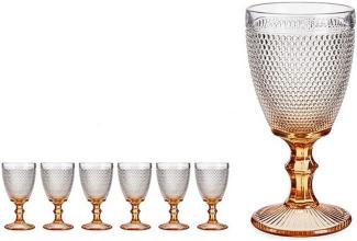 Weinglas Punkte Bernstein Glas 330 ml (6 Stück)