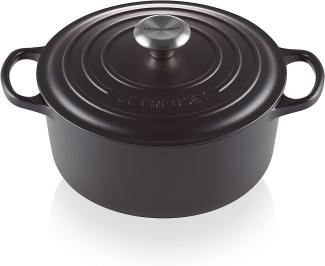 Le Creuset Signature Gusseisen-Bräter mit Deckel, Für alle Herdarten und Induktion geeignet, Rund, Schwarz, 26,0 cm, 5.3