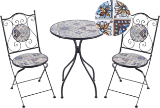 Bistro Set CIVITA Metall Schwarz